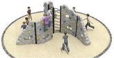 Huitich outdoor climbing playground UAE with multi-level climbing walls for kids' active play